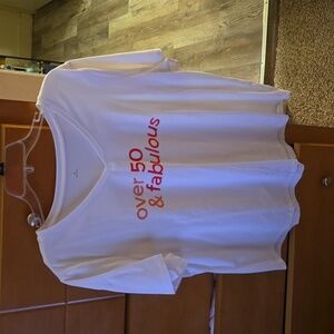 QVC over 50 and fabulous t shirt new